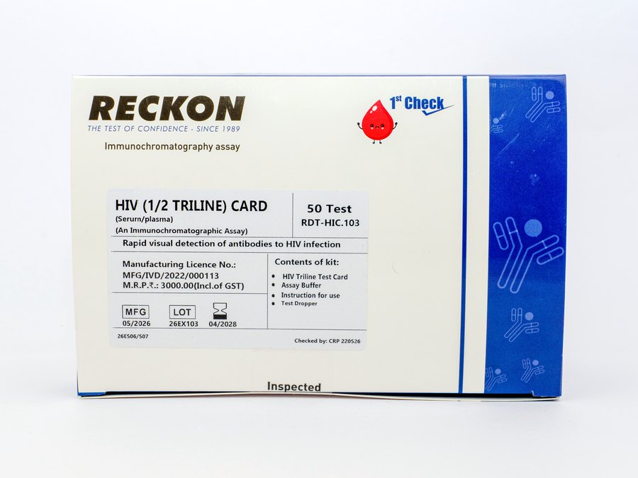 HIV 1/2 Triline Card, 50 Test