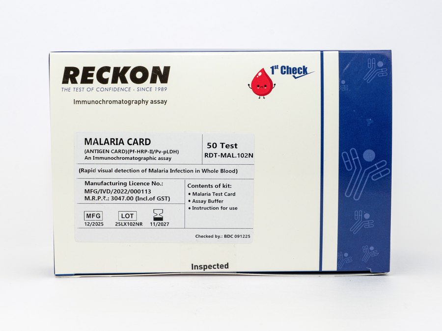 Malaria Pf-HRP II / Pv-pLDH Antigen Card, 50 Test