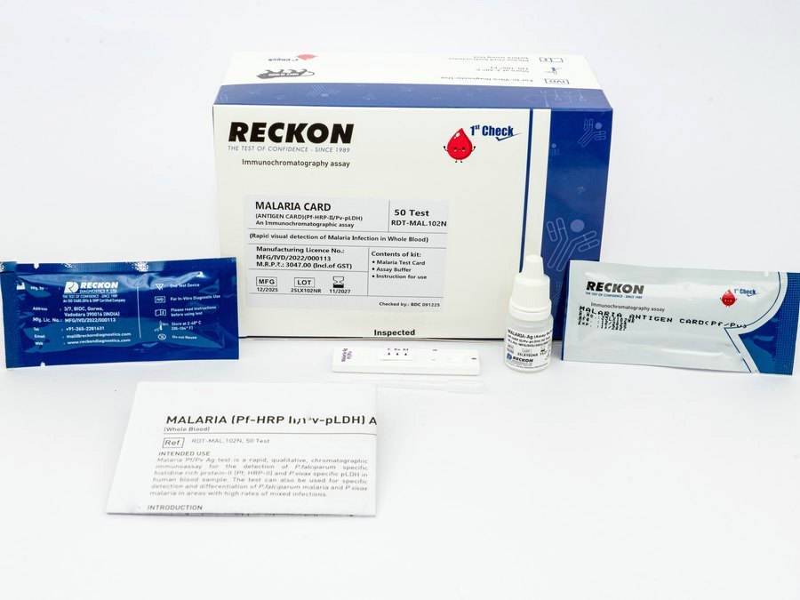 Malaria Pf-HRP II / Pv-pLDH Antigen Card, 50 Test, view 2