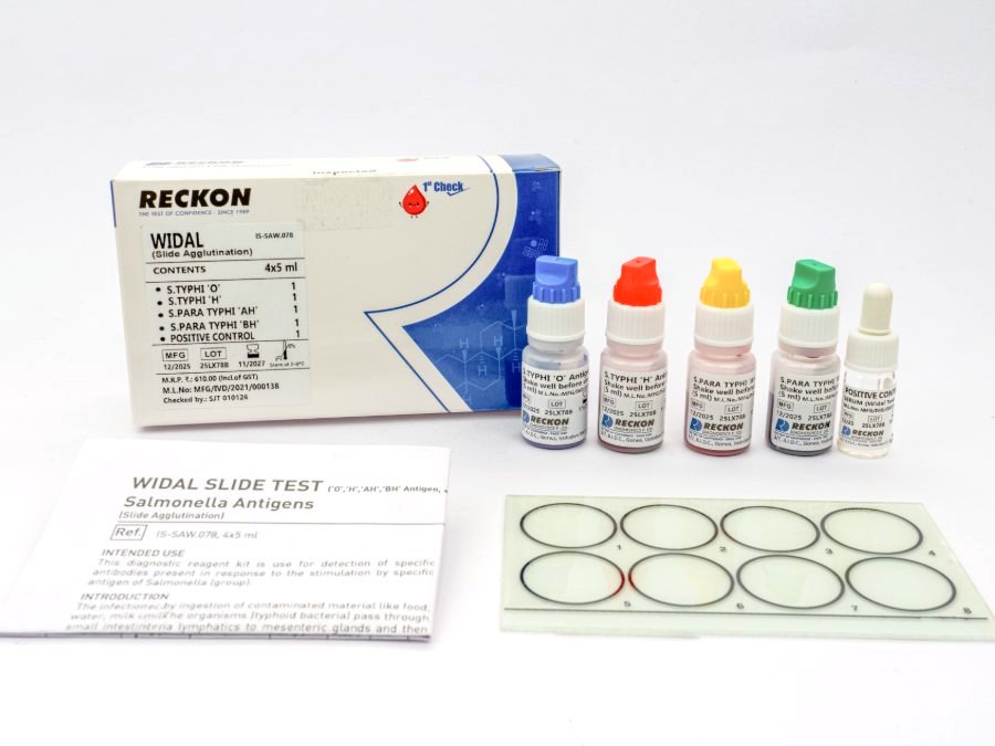 Widal Slide Test (O, H, AH, BH antigen + control), 4 x 5 ml, view 2